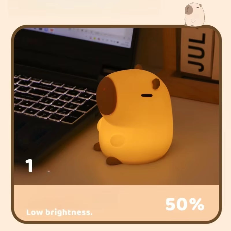 Kapibara Silicone Night Light Creative Atmosphere Light Birthday Gift Christmas Gift Pat Light