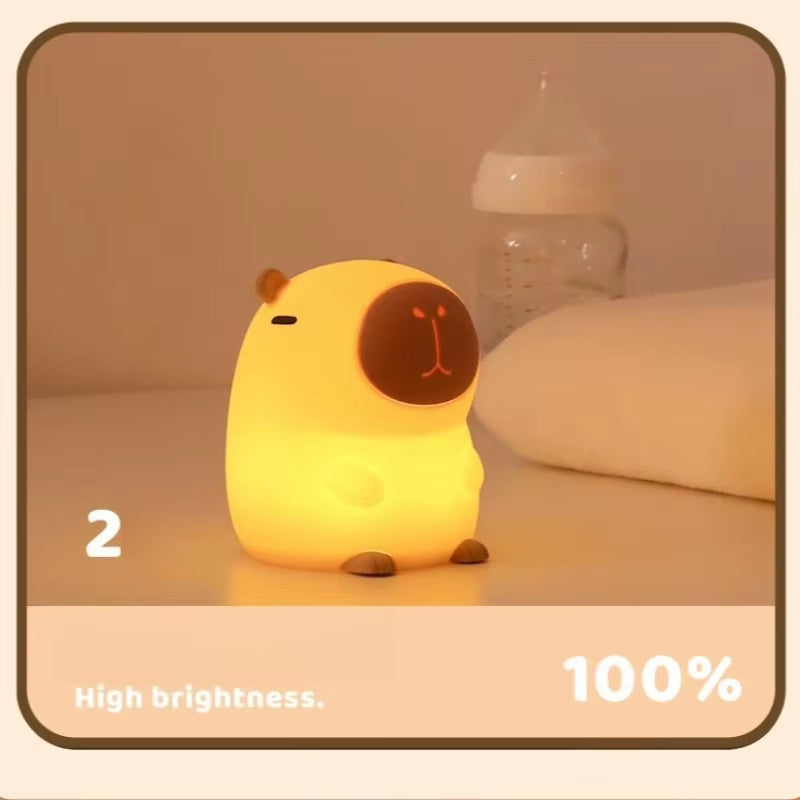 Kapibara Silicone Night Light Creative Atmosphere Light Birthday Gift Christmas Gift Pat Light