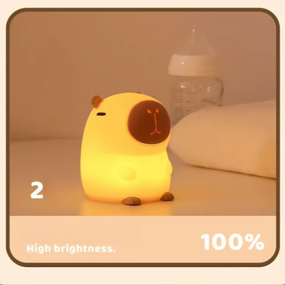 Kapibara Silicone Night Light Creative Atmosphere Light Birthday Gift Christmas Gift Pat Light